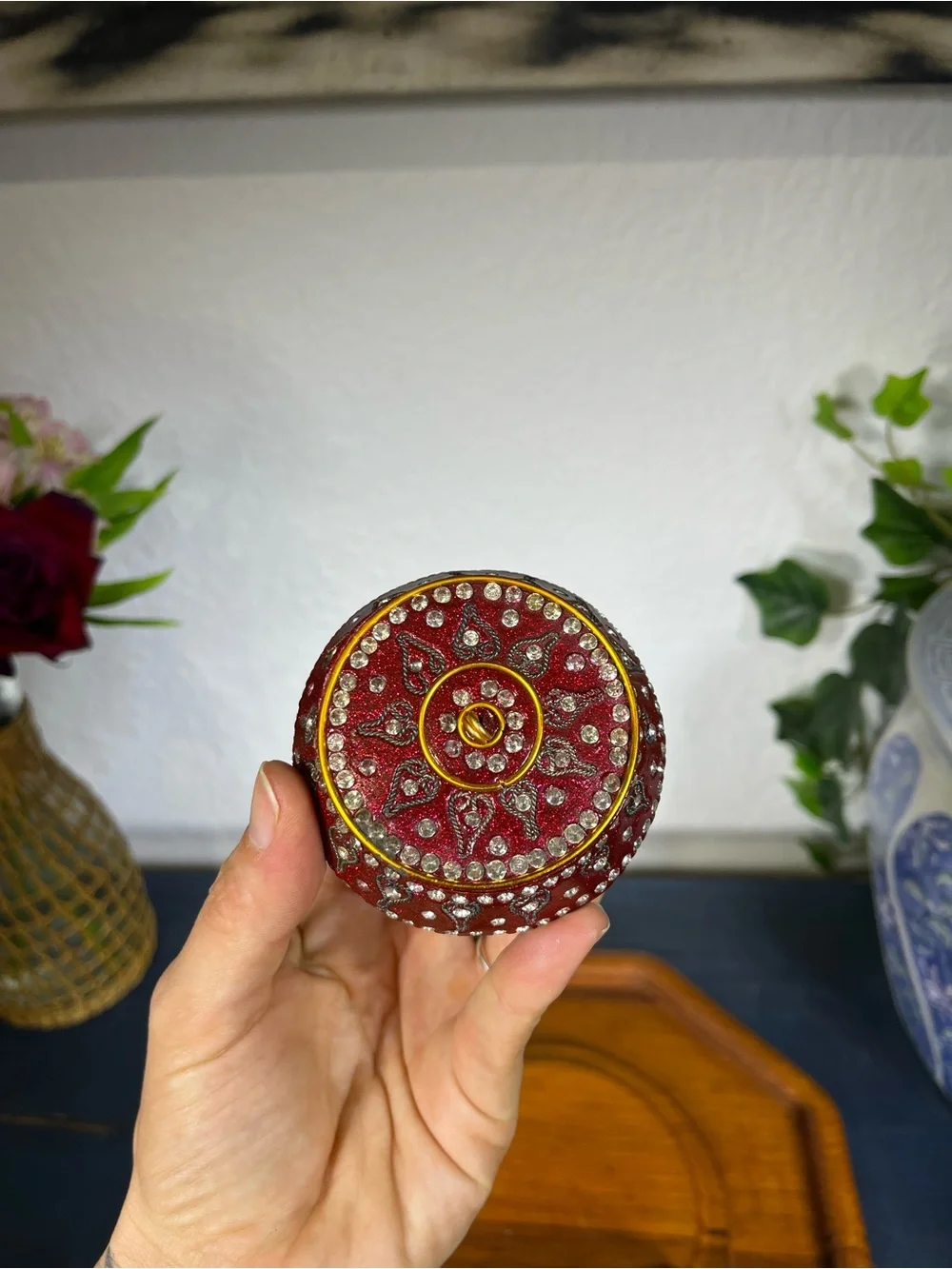 Vintage Ornate Trinket Boxes Set or Lot of 3